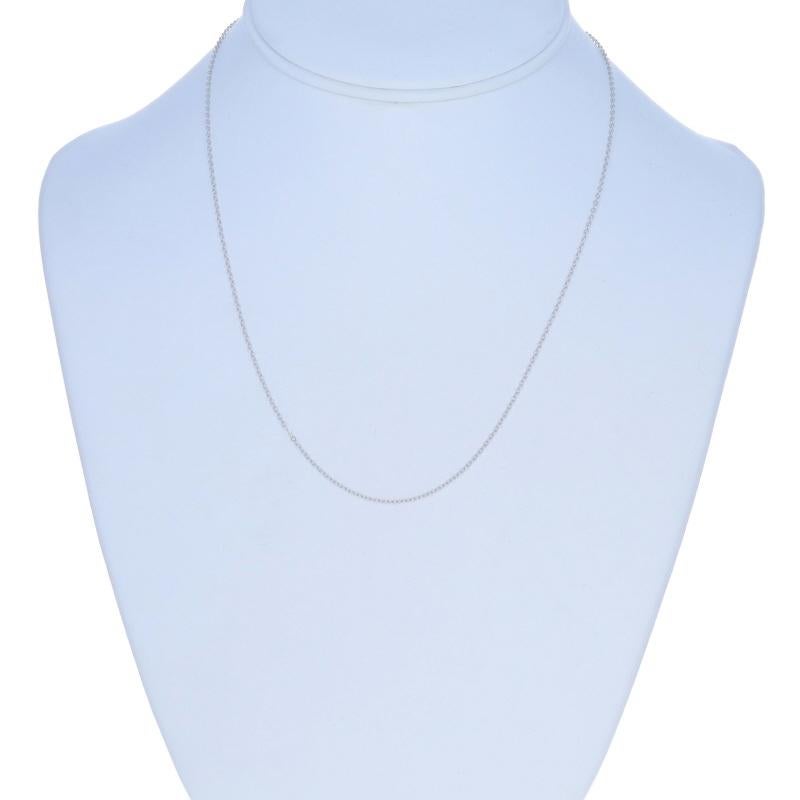 Collar Cadena Cable Oro Blanco 18