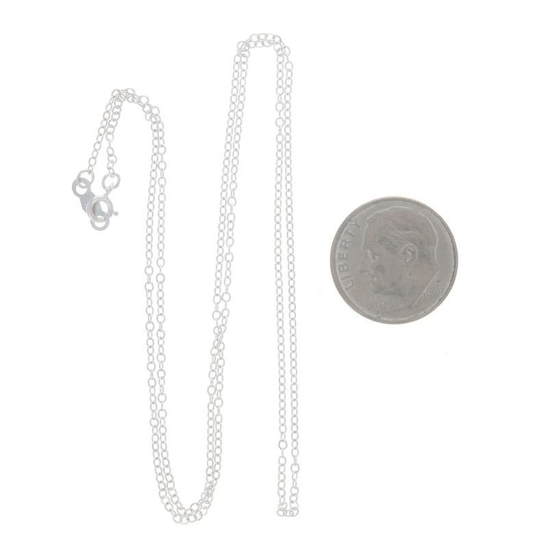 Collar Cadena Cable Oro Blanco 18