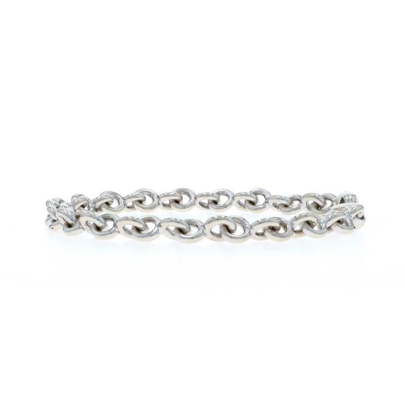 White Gold Cable-Inspired Link Chain Bracelet 7
