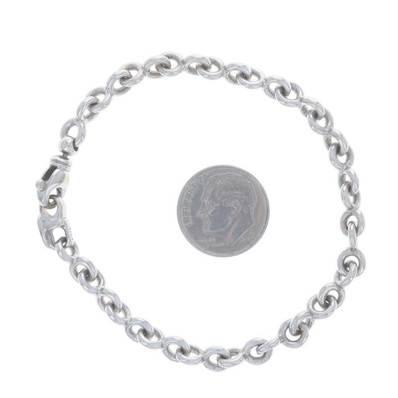 White Gold Cable-Inspired Link Chain Bracelet 7