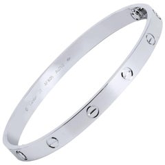 White Gold Cartier Love Bracelet