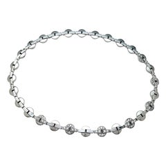 White Gold Cartier Necklace "Himalia" Collection Set with Diamonds