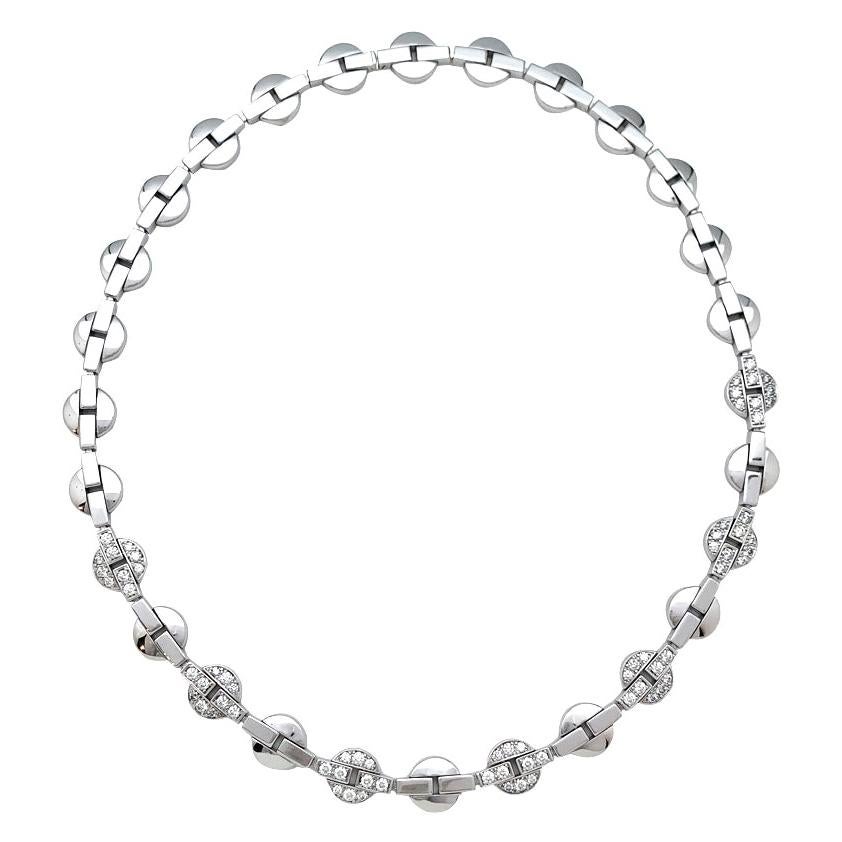 White Gold Cartier Necklace "Himalia" Collection Set with Diamonds