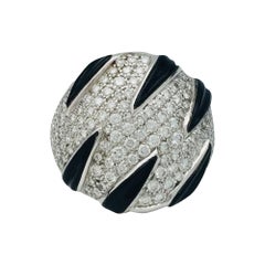Cartier Ring, Claws Collection, Onyx and Diamonds