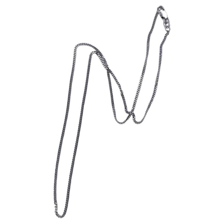 White gold chain 14KT white gold 1.4mm 16 inches chain plain solid gold