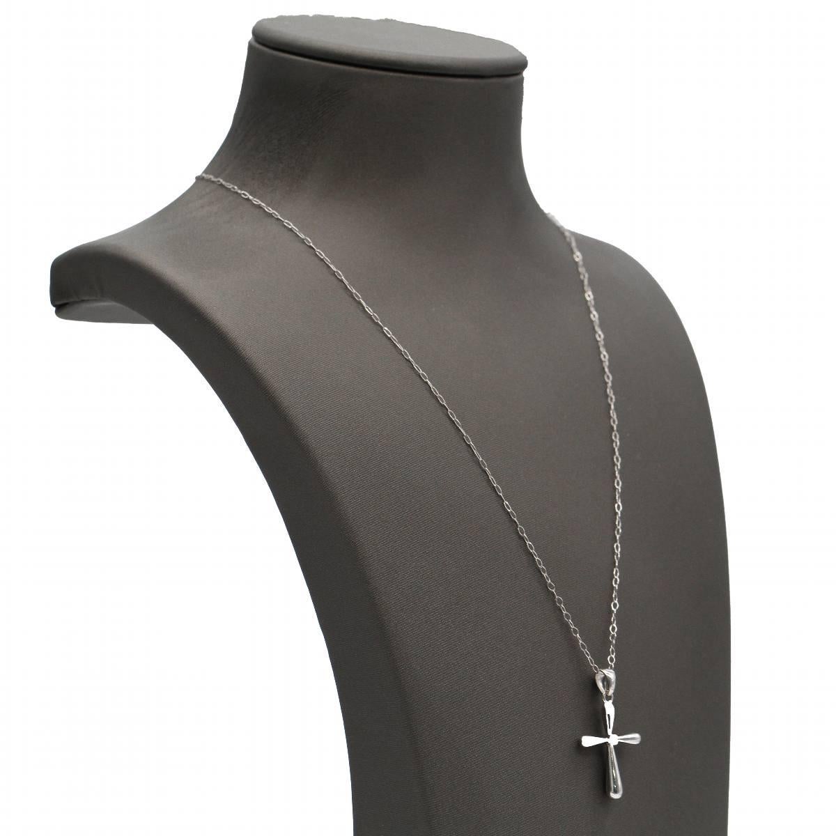 Collier CRUX en or blanc avec diamants - Design Elegance et Timeless en vente 2