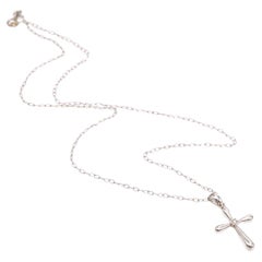 Collier CRUX en or blanc avec diamants - Design Elegance et Timeless