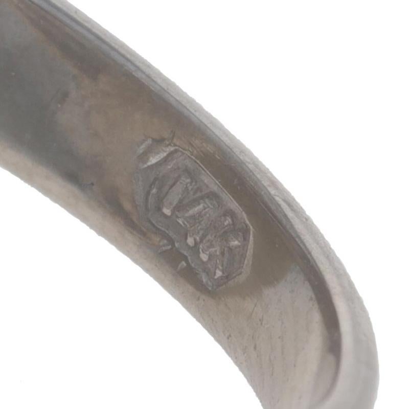 Anello vintage in oro bianco con perle Mabe coltivate e zaffiri - 14k 0,97ctw Wave in vendita 2