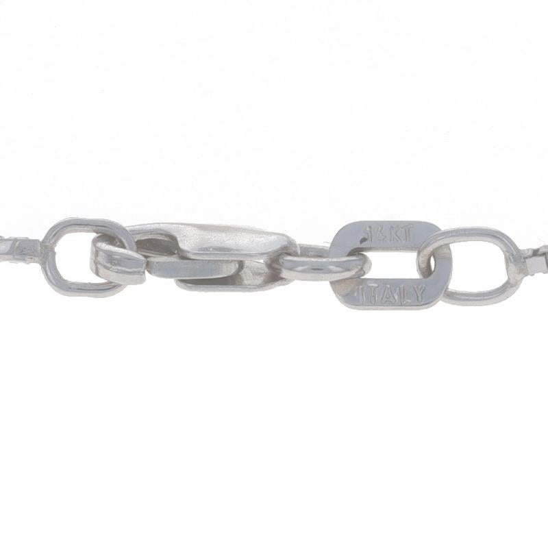 White Gold Cultured Pearl Station Necklace 17