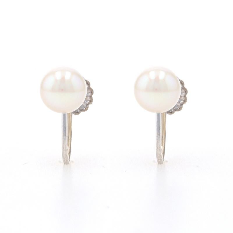 Metal Content: 14k Yellow Gold

Stone Information

Cultured Pearls

Style: Stud
Fastening Type: Non-Pierced Screw-On Closures

Measurements

Tall: 9/16