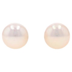 Boucles d'oreilles en or blanc et perles de culture - 14k Pierce