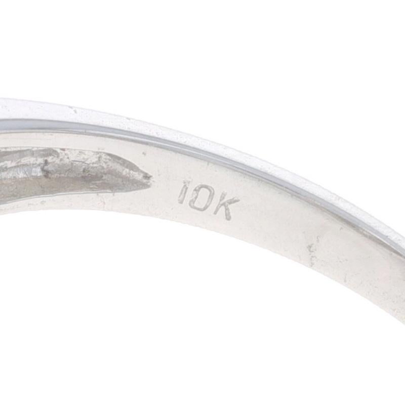 Anello bypass con diamante e perla di Tahiti coltivata in oro bianco 14k .18ctw Swirl in vendita 2