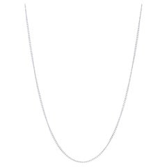 Weißgold Curb Kette Halskette 17 3/4" - 14k