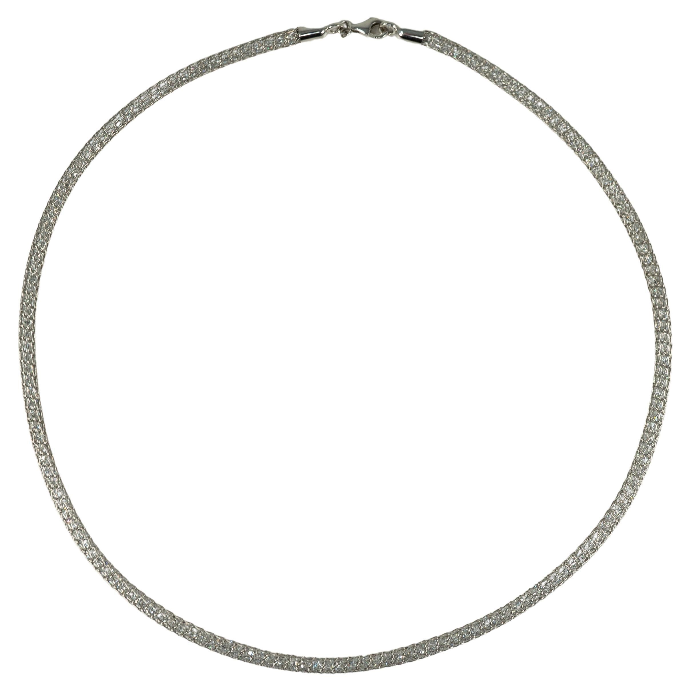 White Gold CZ Necklace