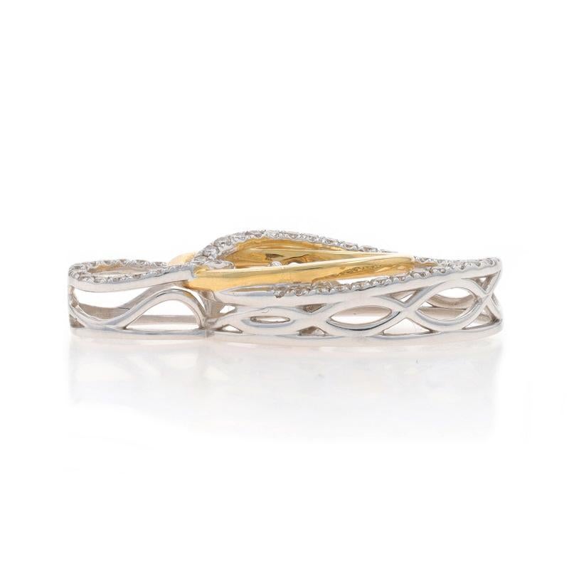 Taglio princess Ciondolo con diamante danzante in oro bianco - 14k Rotondo Marquise e Principessa .50ctw in vendita