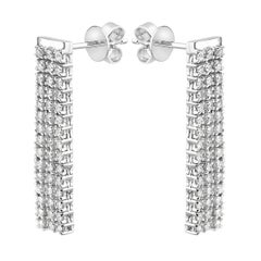 White Gold Dangle Diamond Earrings