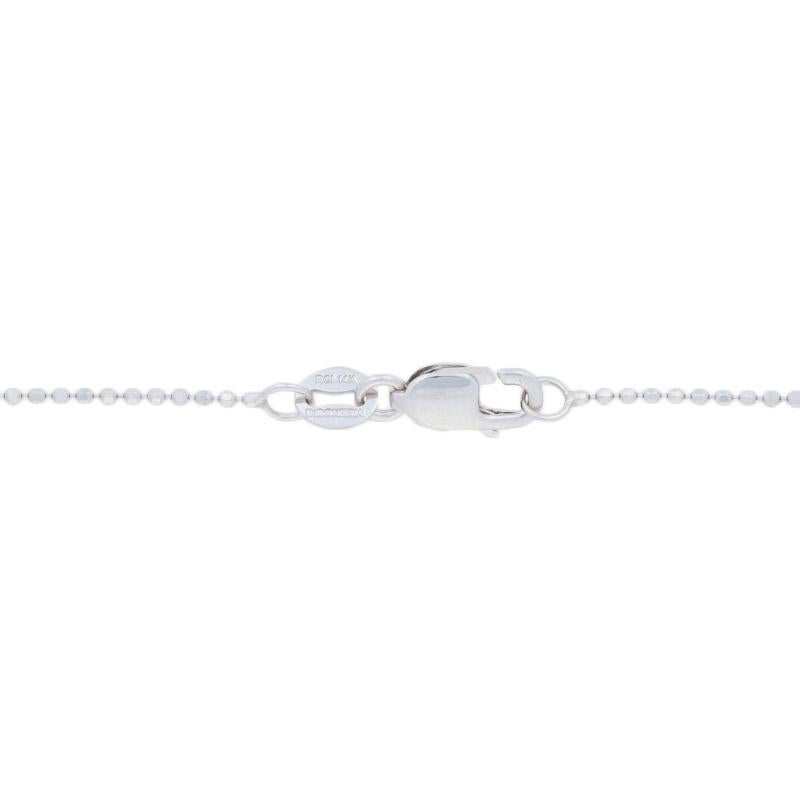 White Gold Dashing Diamonds Necklace, 14k Round Brilliant Cut .50ctw Adjustable In New Condition In Greensboro, NC