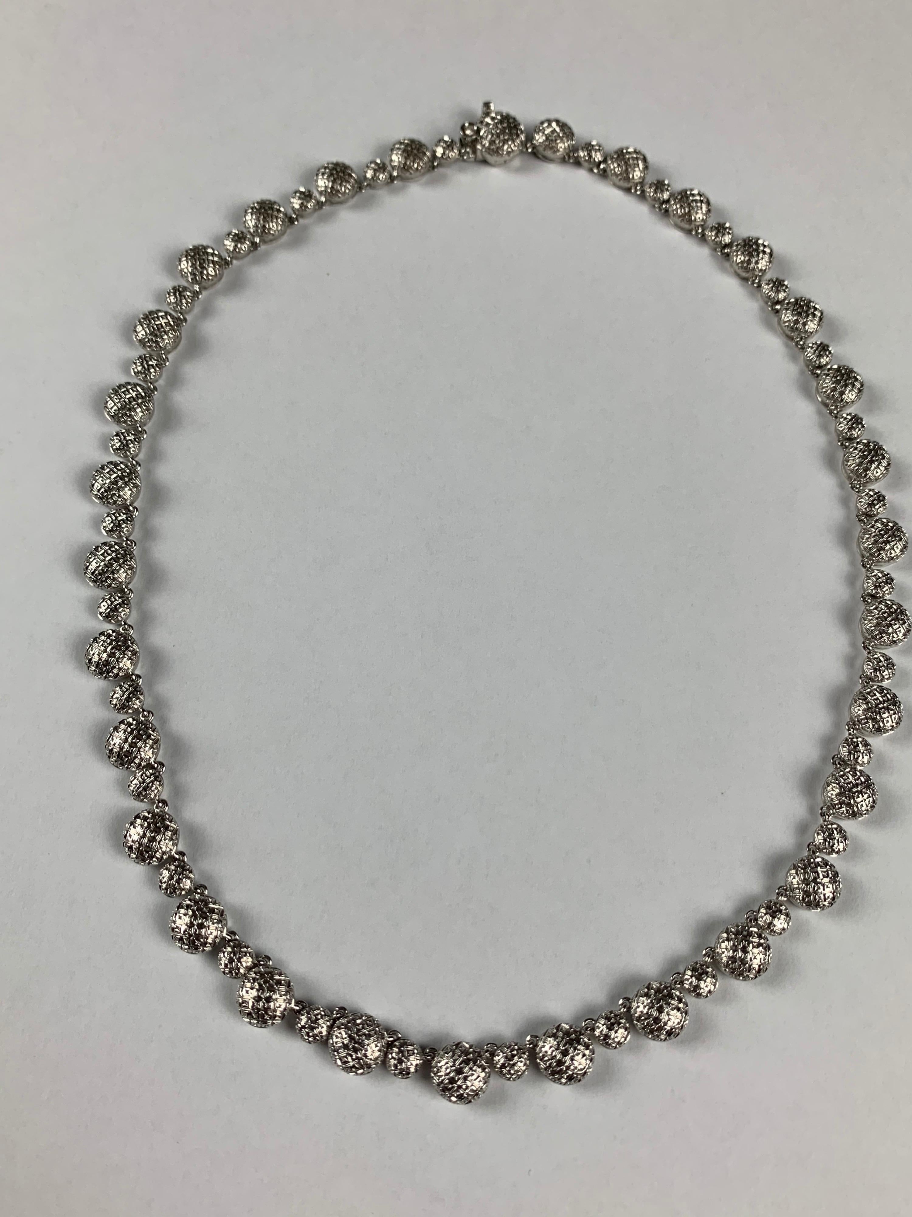 White Gold Decorative Chantecler Necklace For Sale 7