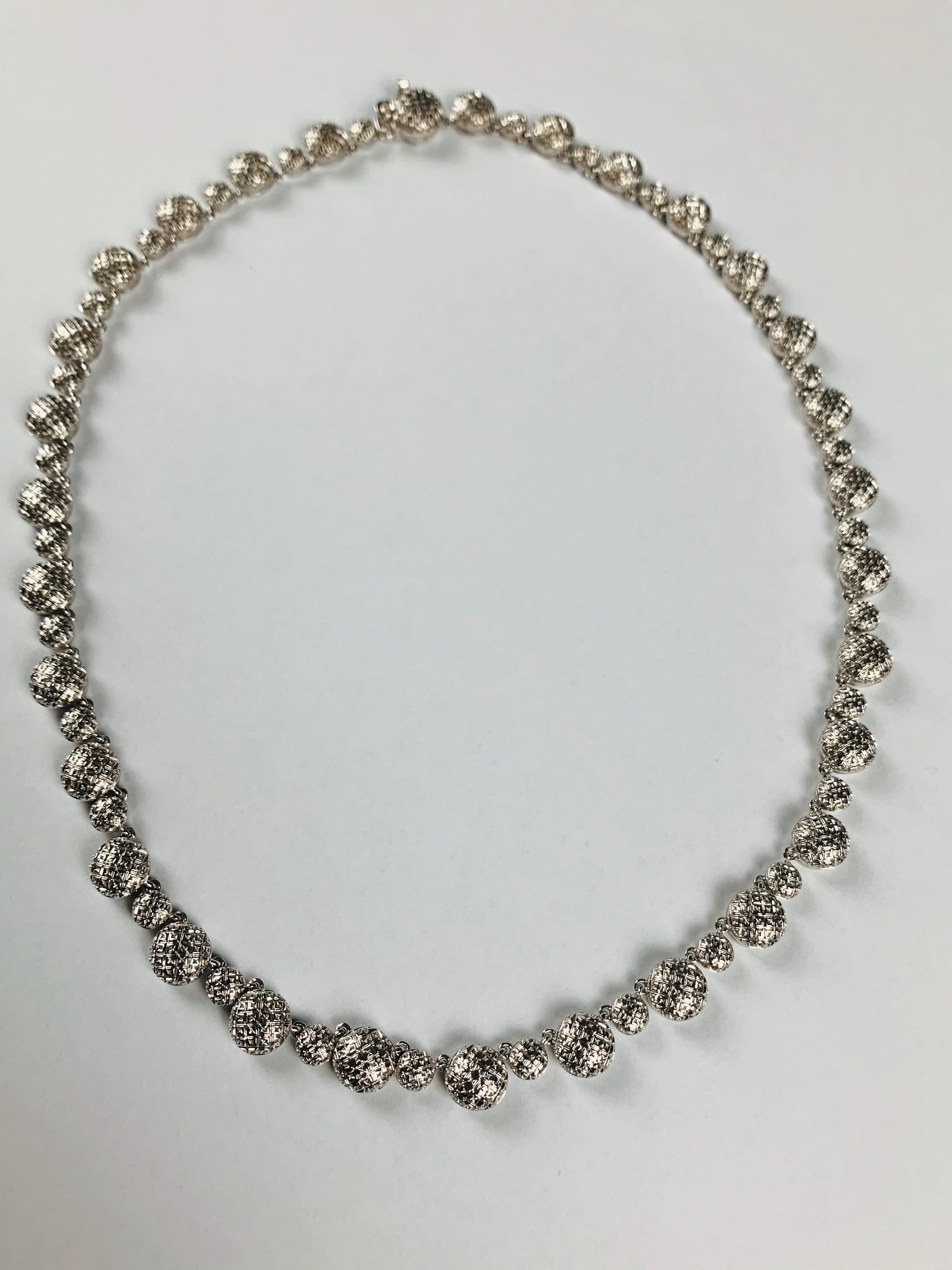 White Gold Decorative Chantecler Necklace For Sale 8