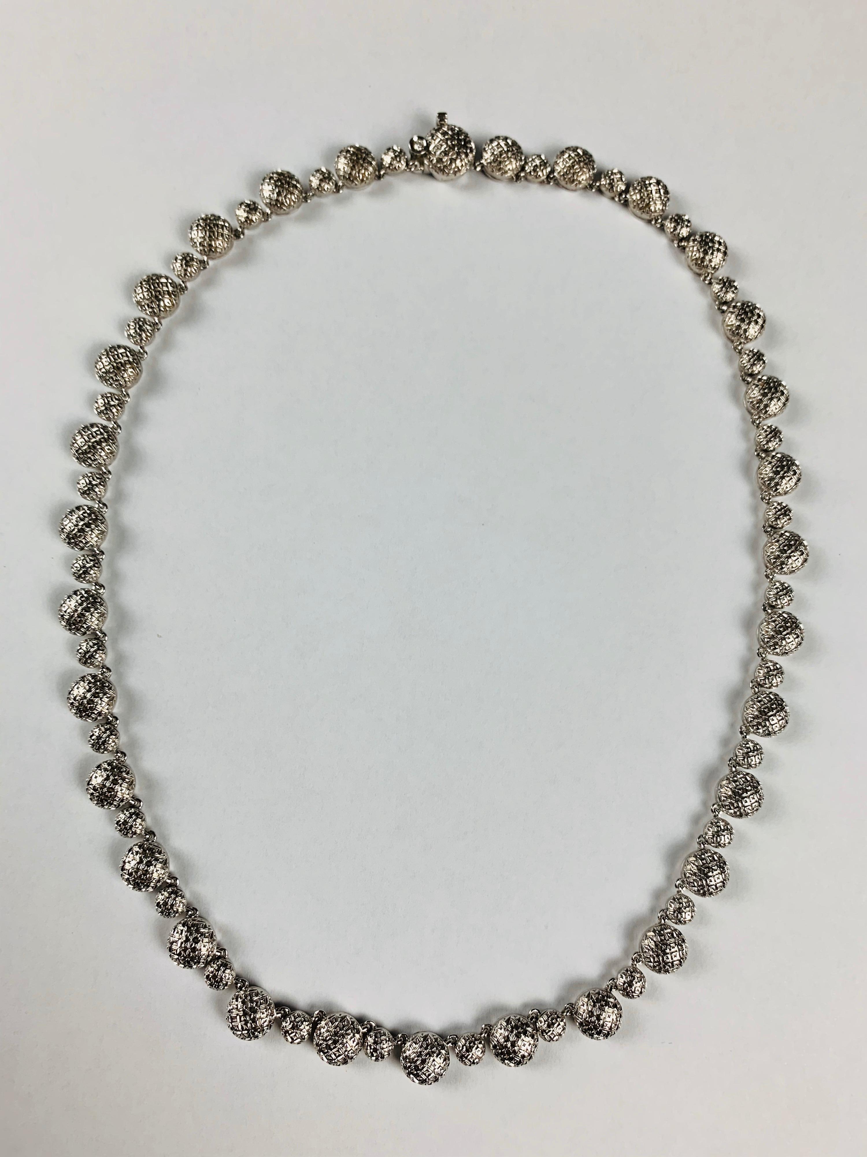 White Gold Decorative Chantecler Necklace In Excellent Condition For Sale In  London, GB