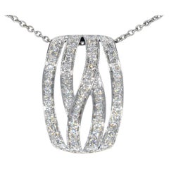 White Gold Design Pendant with Brilliant Diamonds