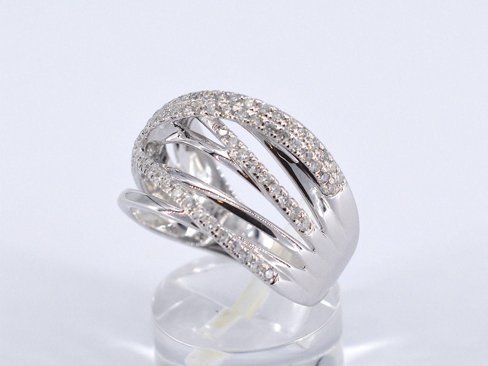 Brilliant Cut White Gold Design Ring with Brilliant Diamonds For Sale