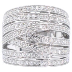 Bague en or blanc avec diamants brillants