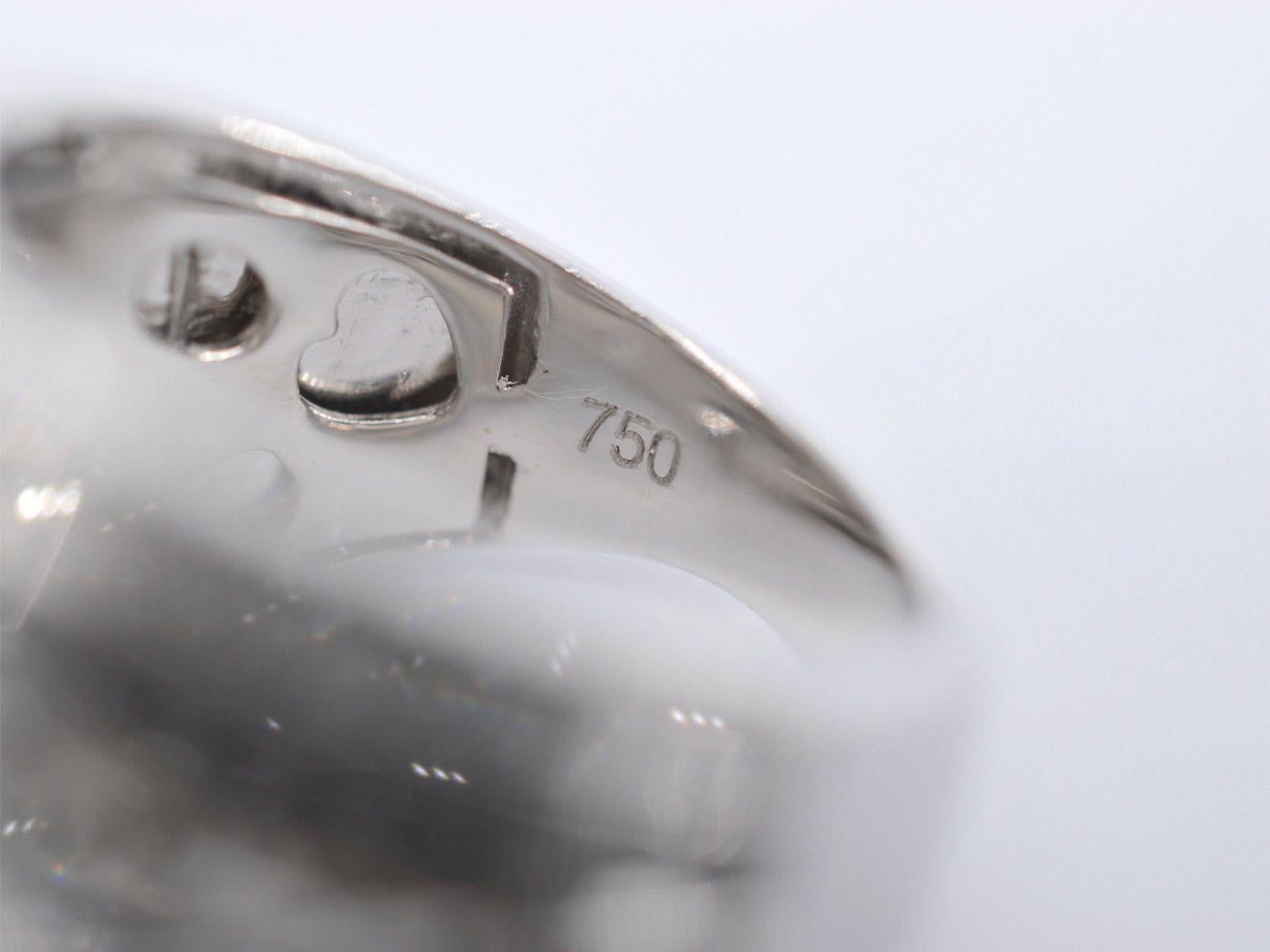 White Gold Design Ring with White and Black Brilliant Diamonds For Sale 2