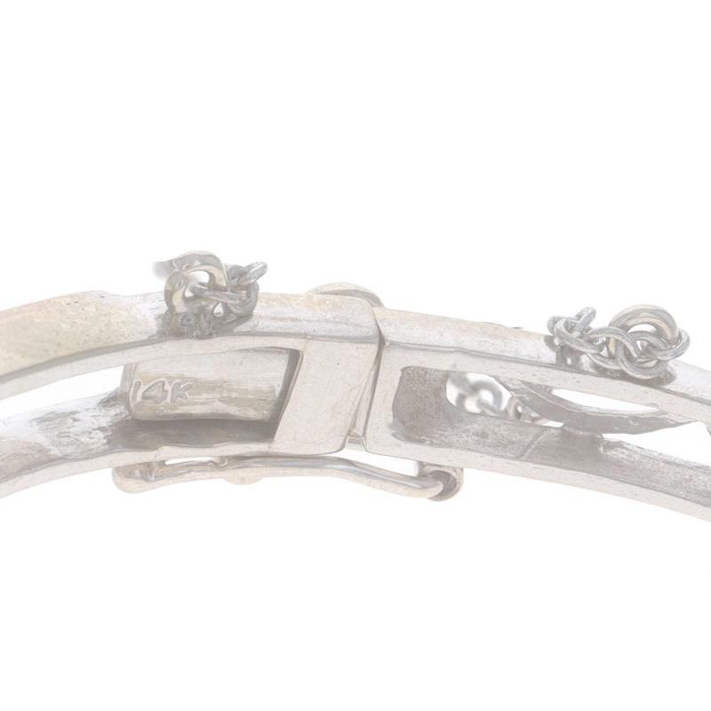 Pulseras de oro blanco con diamantes y perlas Akoya 6 1/4