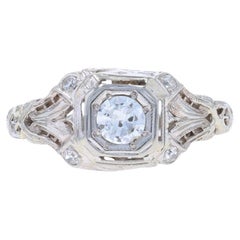 Bague de fiançailles Art of Vintage en or blanc - 18k Transitional .34ctw Vintage