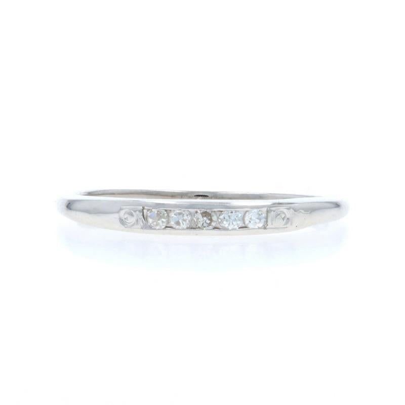 Alliance en or blanc avec diamant Art of Vintage - 14k Single Cut Vintage Ring