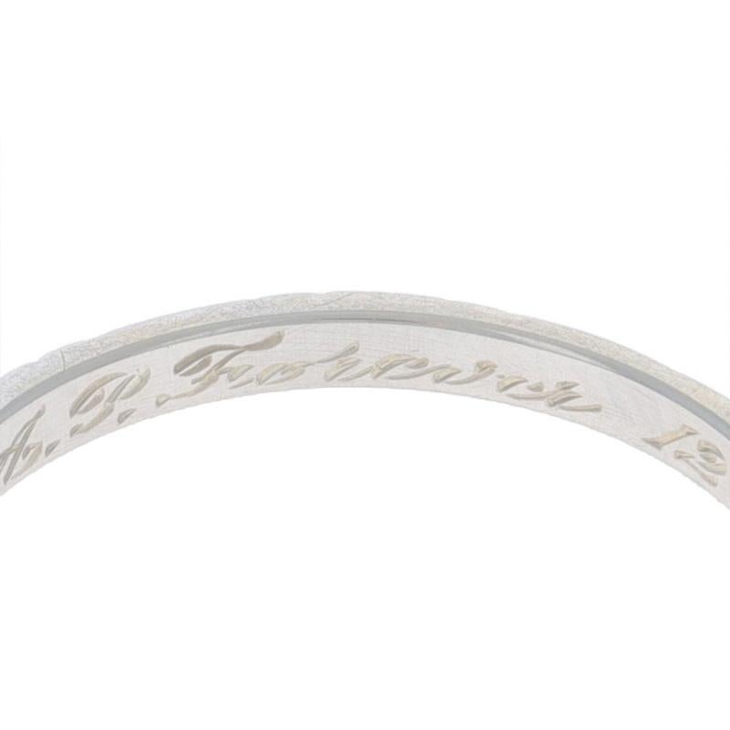 Anneau de mariage Art Deco en or blanc avec diamant - 18k Single .18ctw Ring SZ 5 3/4 en vente 3