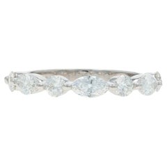 White Gold Diamond Band - 14k Marquise 1.05ctw Ring