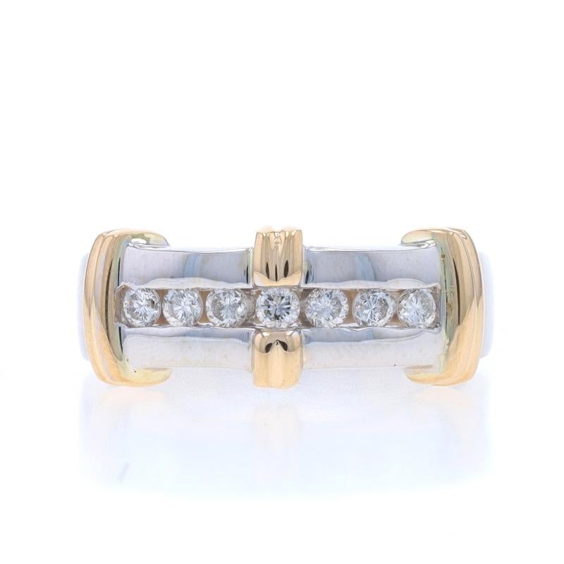 White Gold Diamond Band - 14k Round Brilliant 0.33ctw Channel Set Ring