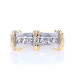 White Gold Diamond Band - 14k Round Brilliant 0.33ctw Channel Set Ring