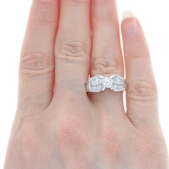 White Gold Diamond Band - 14k Round Brilliant 1.65ctw Ring Size 7 1/2