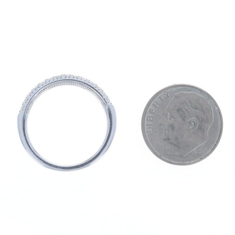 White Gold Diamond Band - 14k Round Brilliant .26ctw Ring For Sale 1