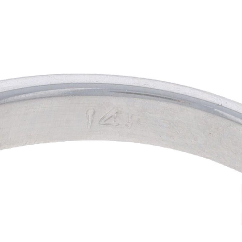White Gold Diamond Band - 14k Round Brilliant .26ctw Ring For Sale 2