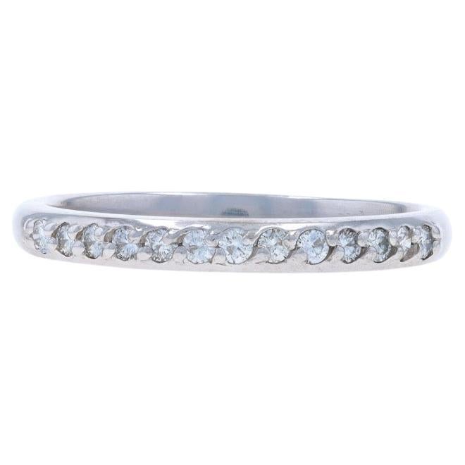 White Gold Diamond Band - 14k Round Brilliant .26ctw Ring For Sale