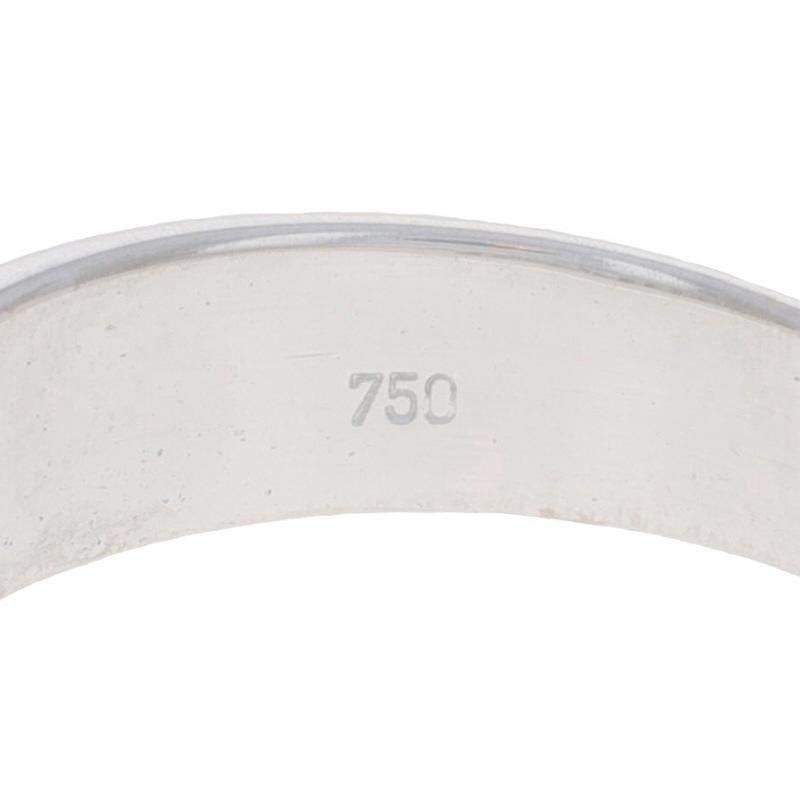 White Gold Diamond Band - 18k Princess, Round Brilliant, & Baguette 1.00ctw Ring For Sale 2
