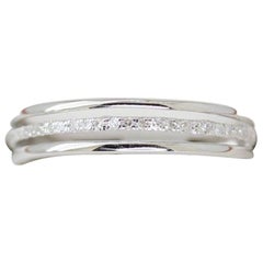 White Gold Diamond Band Cutout Ring