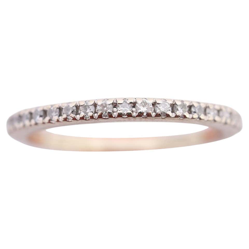 14 Karat Yellow Gold Textured Bezel Set Diamond Ring Size 5.25 #17709 ...