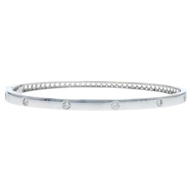 Bracelet en or blanc à diamants 6 1/2" - 14k Round Brilliant .30ctw