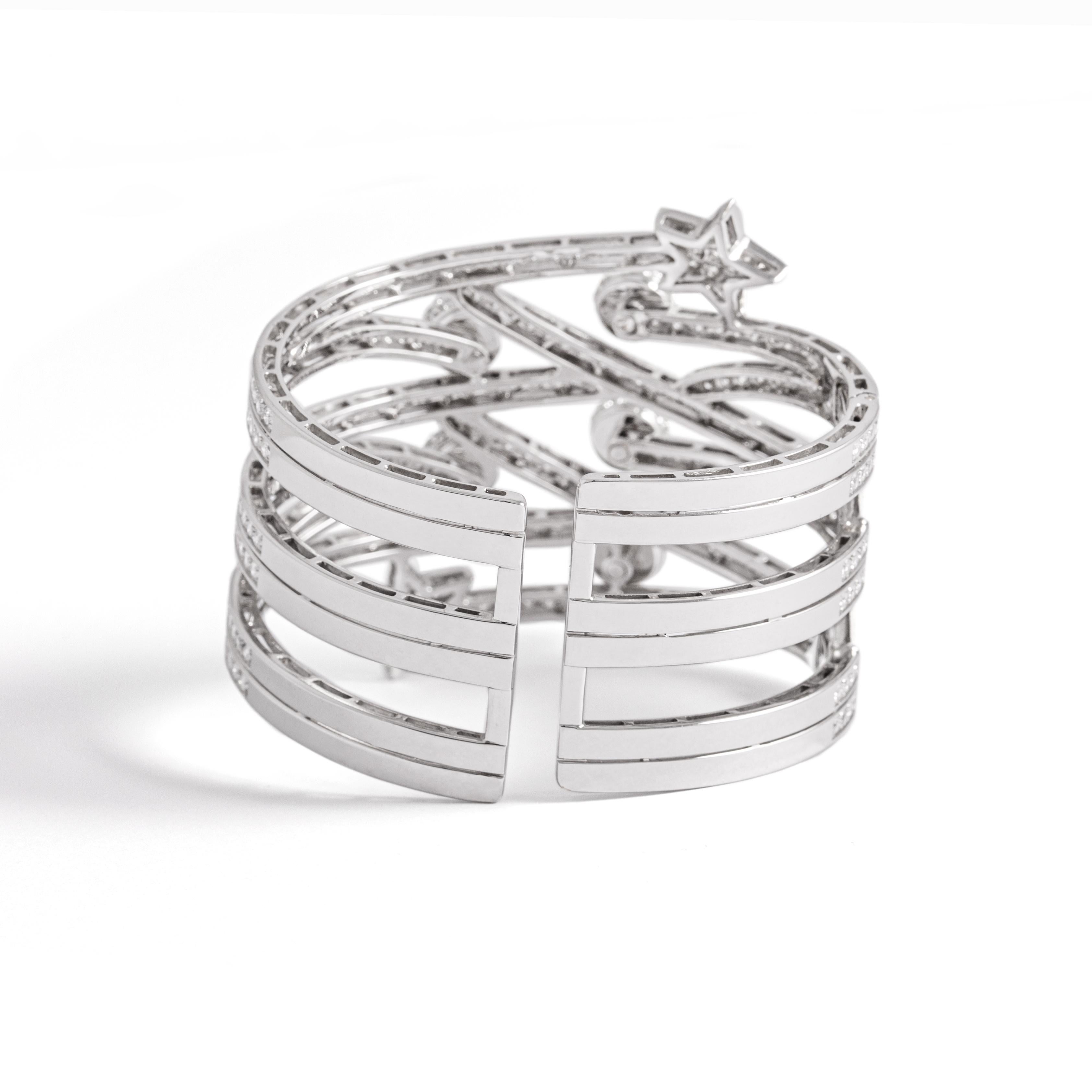Bracelet jonc en or blanc et diamants Neuf - En vente à Geneva, CH
