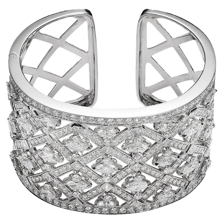 Bracciale con diamanti in oro bianco