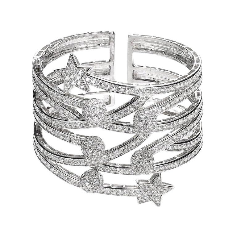 Brazalete de oro blanco con diamantes