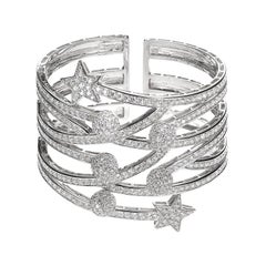 Brazalete de oro blanco con diamantes