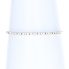 White Gold Diamond Bolo Bracelet, 14k Round Brilliant 1.05ctw Adjustable Length