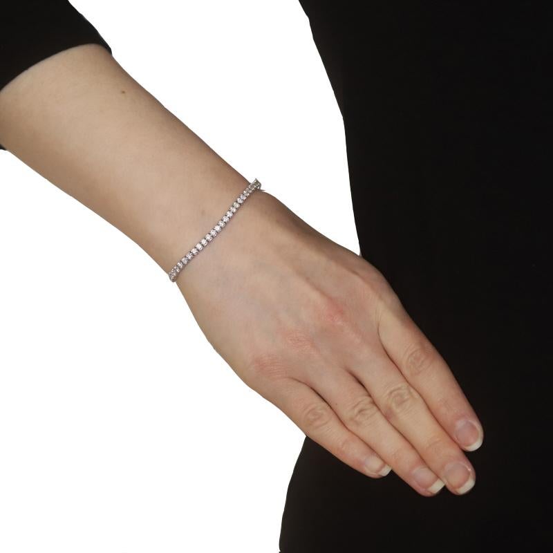 Weißgold Diamant Bolo Armband - 14k Runde Brillant 2.00ctw (Rundschliff) im Angebot