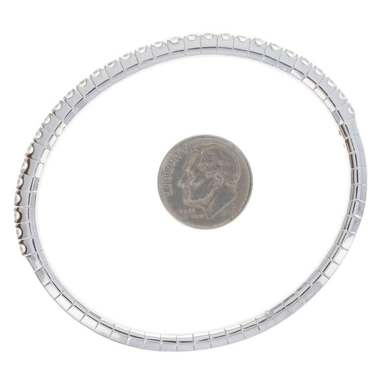 Bracciale con diamanti in oro bianco 6 3/4